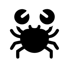 Crab Icon Set – Coastal Seafood Shellfish Crustacean Marine Ocean Animal Vector Graphic Illustration