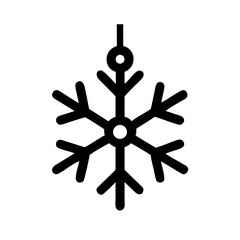 Crystal Snowflake icon set – hanging, festive, holiday, Christmas, minimal, shiny, decorative icons collection