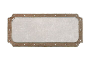 vintage signboard isolated on white