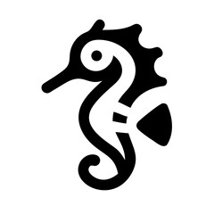Seahorse Icon Set – Ocean, Marine, Aquatic, Creature, Vector, Editable, Minimal, Stylish