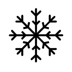 Snowflakes Icon – Minimal Crisp Winter Shapes, Festive Holiday and Seasonal Decoration Vector Illustration