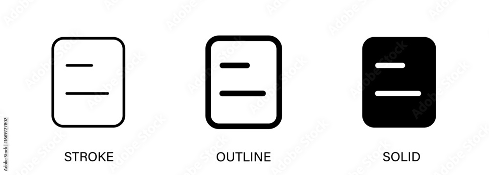 Poster document icons with editable stroke, outline and solid styles. vector icons for ui design, profile, 