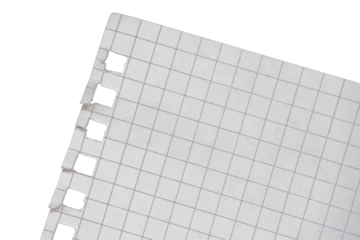 blank lined paper notebook paper with torn edges isolated on transparent background, note paper message office business tag sign