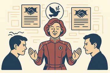 Resolving Conflict Through Compassionate Mediation with Symbolic Acts of Peacefulness Depicted by a Mediator and Disputing Parties in a Professional Environment