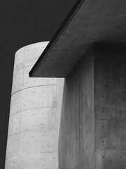 Architecture details Cement wall concrete panel Geometric form Building exterior Industry material 