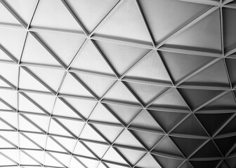 Architecture details Geometric pattern Curve wall panel Modern building Futuristic Art background 