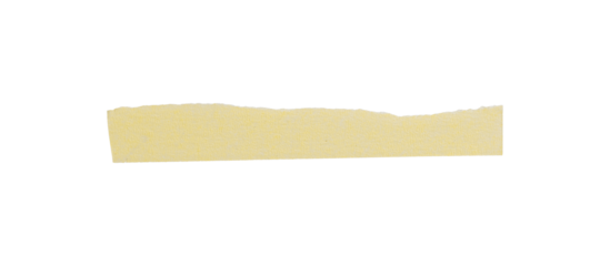 Yellow painter's tape isolated on white background, macro. Torn, crumpled, twisted strips of yellow painter's tape on white background, close-up.