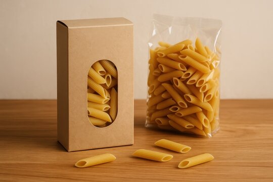 Kraft window box with penne pasta
