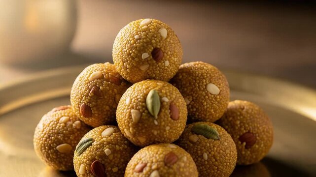 Traditional indian ladoo sweets festive snack