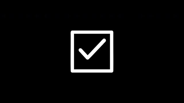 Checkbox appearing with glitch effect on black background