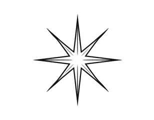 Simple black outline star graphic