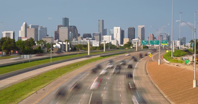 Traffic Time lapse on 288 Freeway in Houston