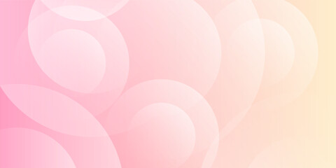 abstract circle background. Minimalist banner background, pastel colorful, pink and yellow gradations. Circle effect style geometric