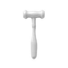 White Gavel on Transparent Background