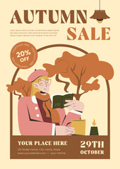 Obraz premium Autumn Fashion Sale Flyer