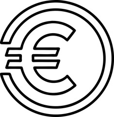 euro icon vector illustration