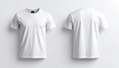 Clean Presentation White Short Sleeve T Shirt Apparel Mockup Template