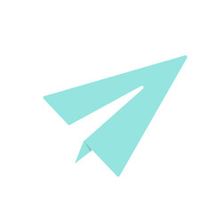 Blue paper plane icon representing message or file sending.  digital communication and document sharing.