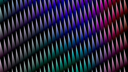 Fototapeta premium Abstract geometric pattern of colorful triangles. modern and vibrant, futuristic background features a seamless grid of diamond shapes. The digital illustration creates a visually striking.