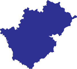 Obraz premium north germany map icon in blue, detailed silhouette outline of north german region, isolated vector design on white background