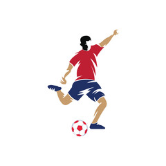 soccer player with ball vector design.