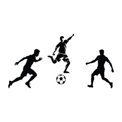 soccer player silhouette design.
