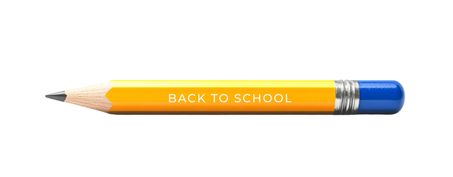 Isolated Yellow Pencil With Back To School Text On Transparent Background. Concept Of Academic Season Start, School Supplies, Minimalist Design, And Education Marketing Visuals