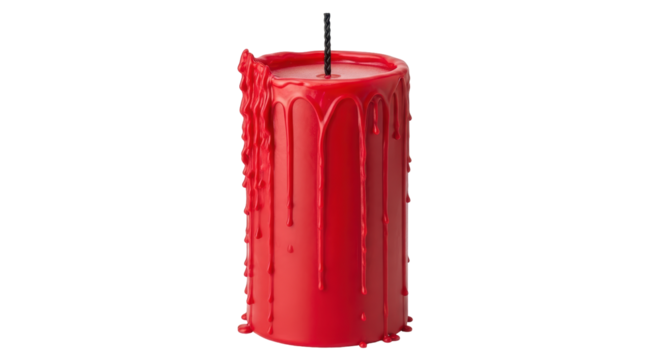 Isolated Red Candle