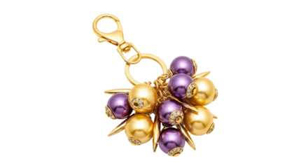 Isolated Key chain with pearls
