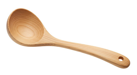 Isolated Wooden Ladle Spoon