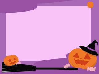 シンプルでかわいい、ハロウィンのフレーム