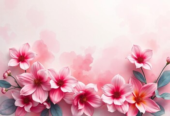 Abstract watercolor floral backdrop, soft pastel hues, calming spa ambiance,  blossom,  beauty