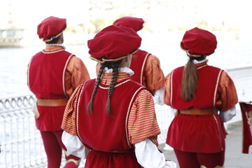 Parade in traditional Italian costume