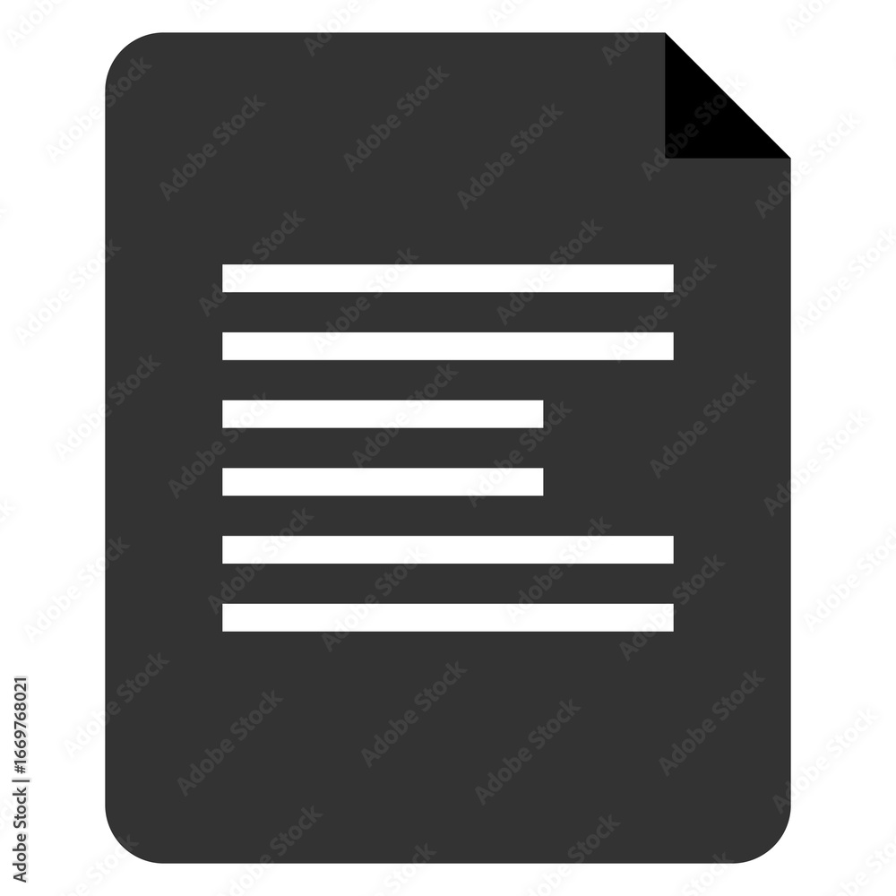 Poster black document folder icon with lines of text png