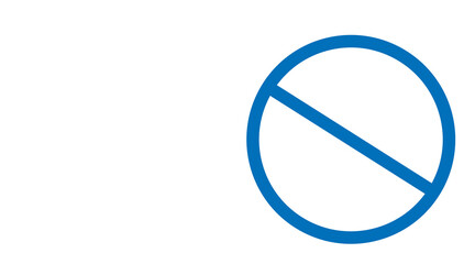 White and blue prohibition sign png transparent background