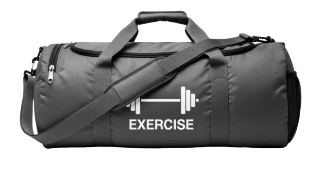 Isolated Gym Bag with Dumbbell Icon