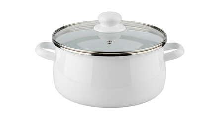 Isolated White Cooking Pot