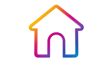 Isolated Colorful House Icon