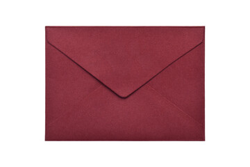 Red paper envelope isolated on the white background