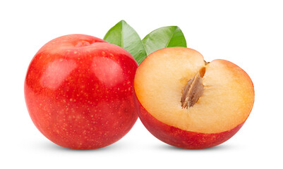 cherry plums isolated on transparent png (Image from camera)