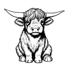 vector image of a cow