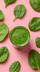 spa set with green leaves