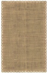 Fototapeta premium Brown burlap textile isolated with rough handmade stitching