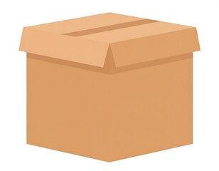 Simple cardboard box illustration (1)