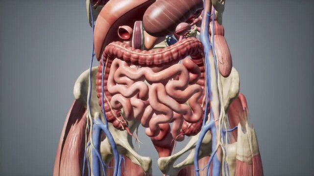 Human Anatomy: Detailed View of Internal Organs and Body Structure