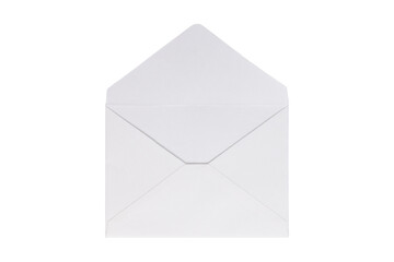White paper envelope isolated on the white background