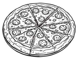 pizza food illustration