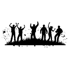 New year party time icons.