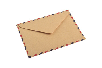 Retro envelope isolated on the white background