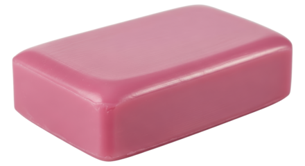 Isolated Bar of Pink Soap